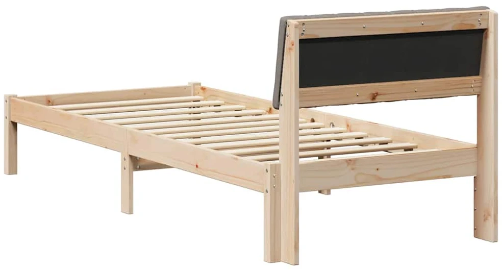 Lova Lovos rėmas Ruda ir taupe 75 x 190 cm Pušies masyvas