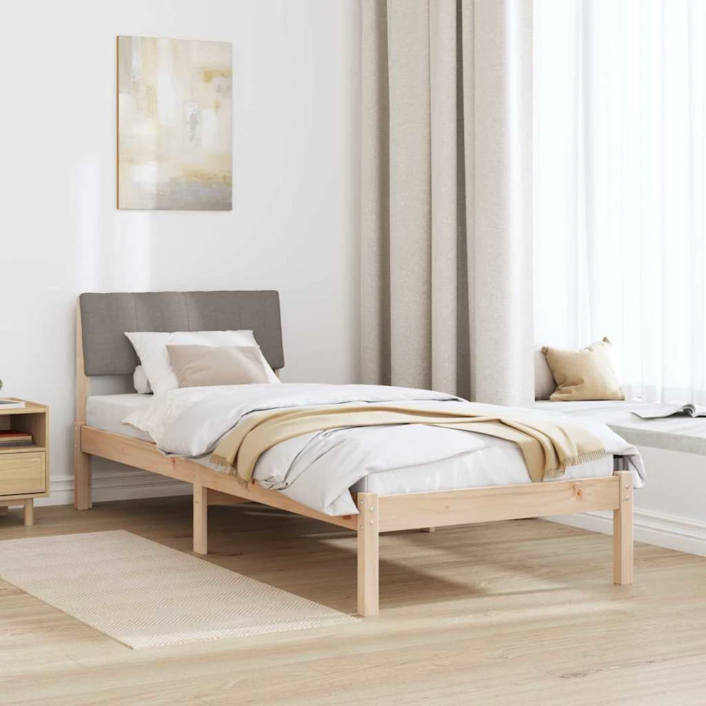 Lova Lovos rėmas Ruda ir taupe 75 x 190 cm Pušies masyvas