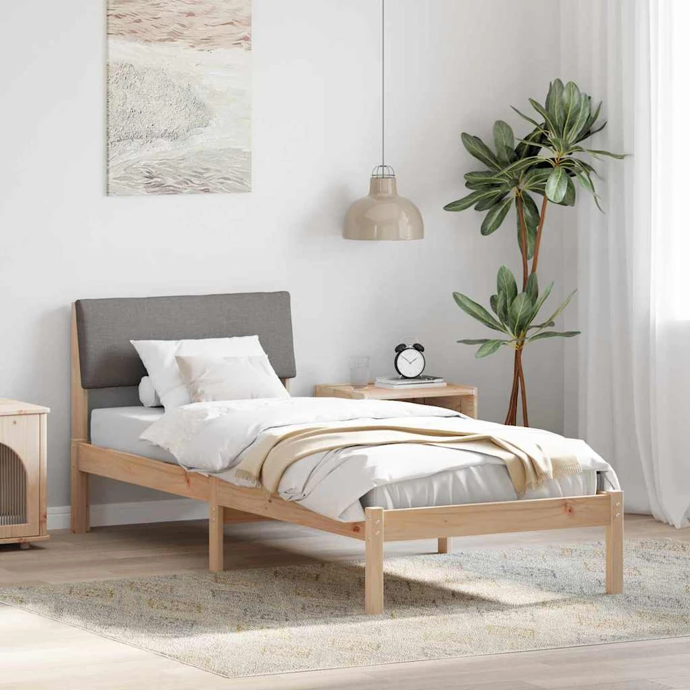 Lova Lovos rėmas Ruda ir taupe 75 x 190 cm Pušies masyvas