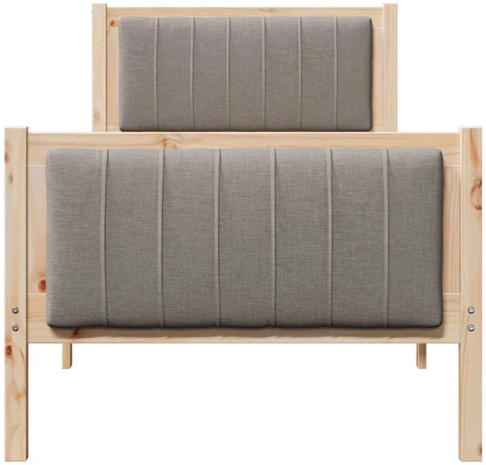 Lova Lovos rėmas Ruda ir taupe 75 x 190 cm Pušies masyvas