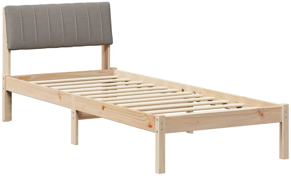 Lova Lovos rėmas Ruda ir taupe 75 x 190 cm Pušies masyvas