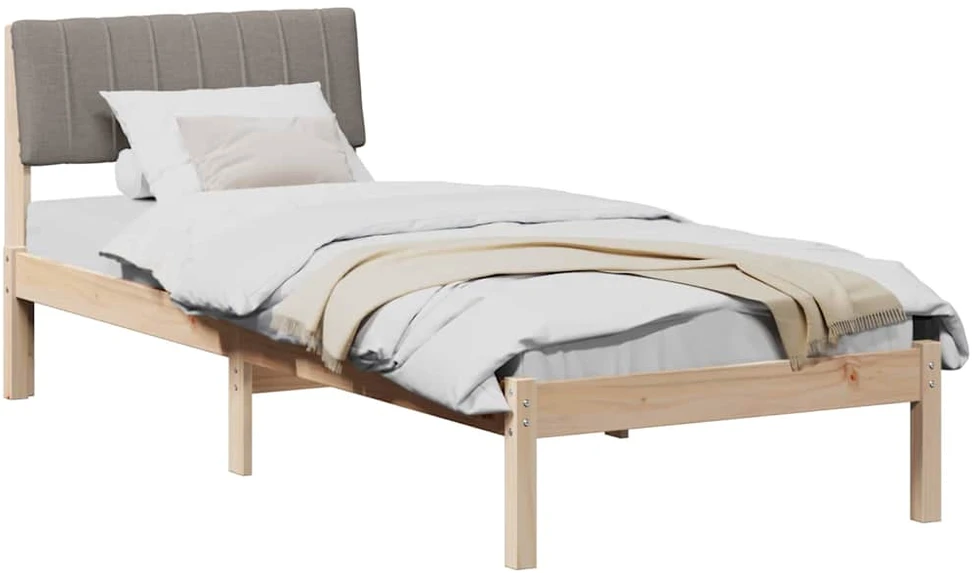 Lova Lovos rėmas Ruda ir taupe 75 x 190 cm Pušies masyvas