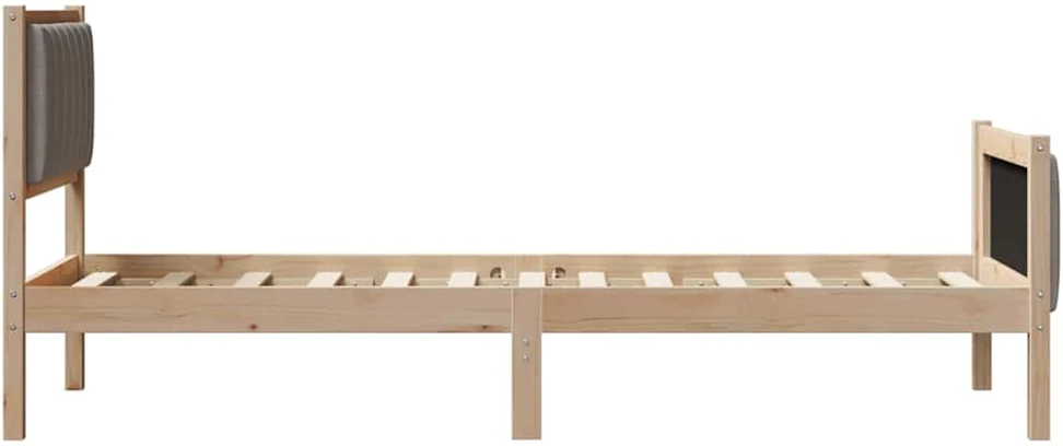 Lova Lovos rėmas Ruda ir taupe 75 x 190 cm Pušies masyvas