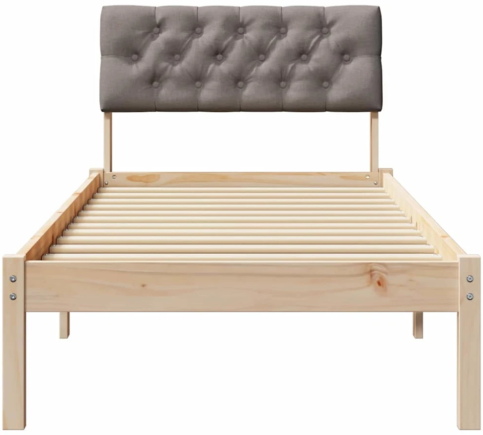 Lova Lovos rėmas Ruda ir taupe 80 x 200 cm Pušies masyvas