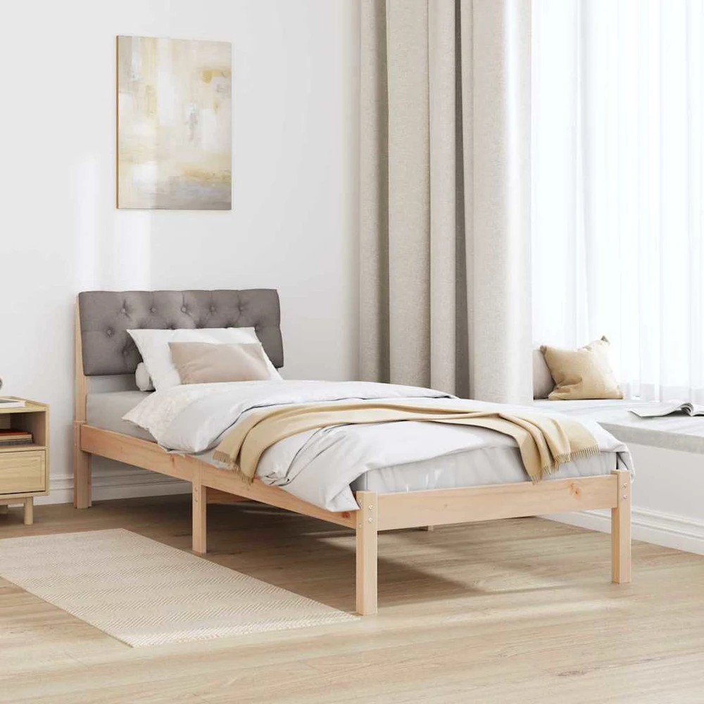 Lova Lovos rėmas Ruda ir taupe 80 x 200 cm Pušies masyvas