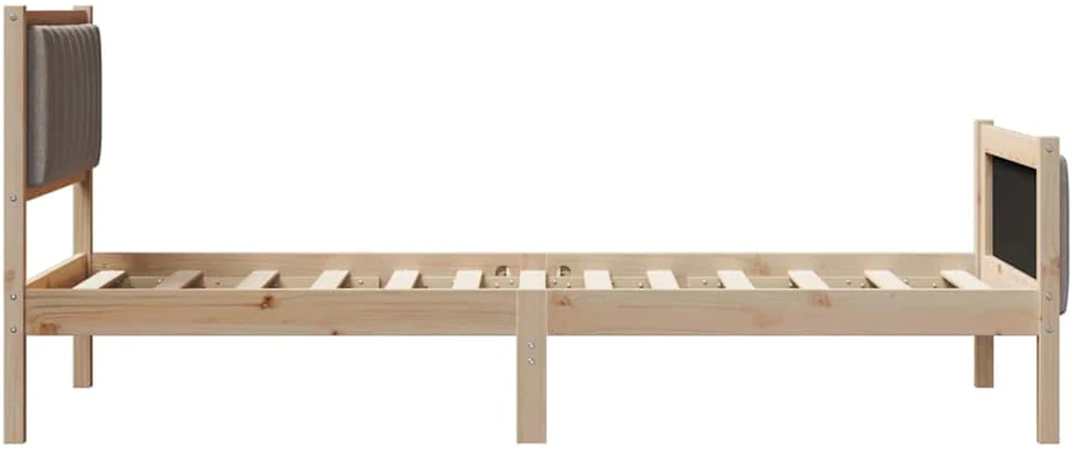 Lova Lovos rėmas Ruda ir taupe 90 x 190 cm Pušies masyvas