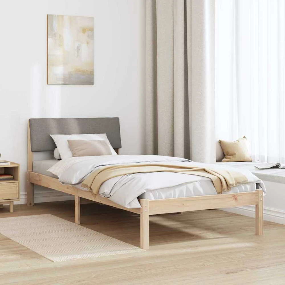Lova Lovos rėmas Ruda ir taupe 90 x 200 cm Pušies masyvas