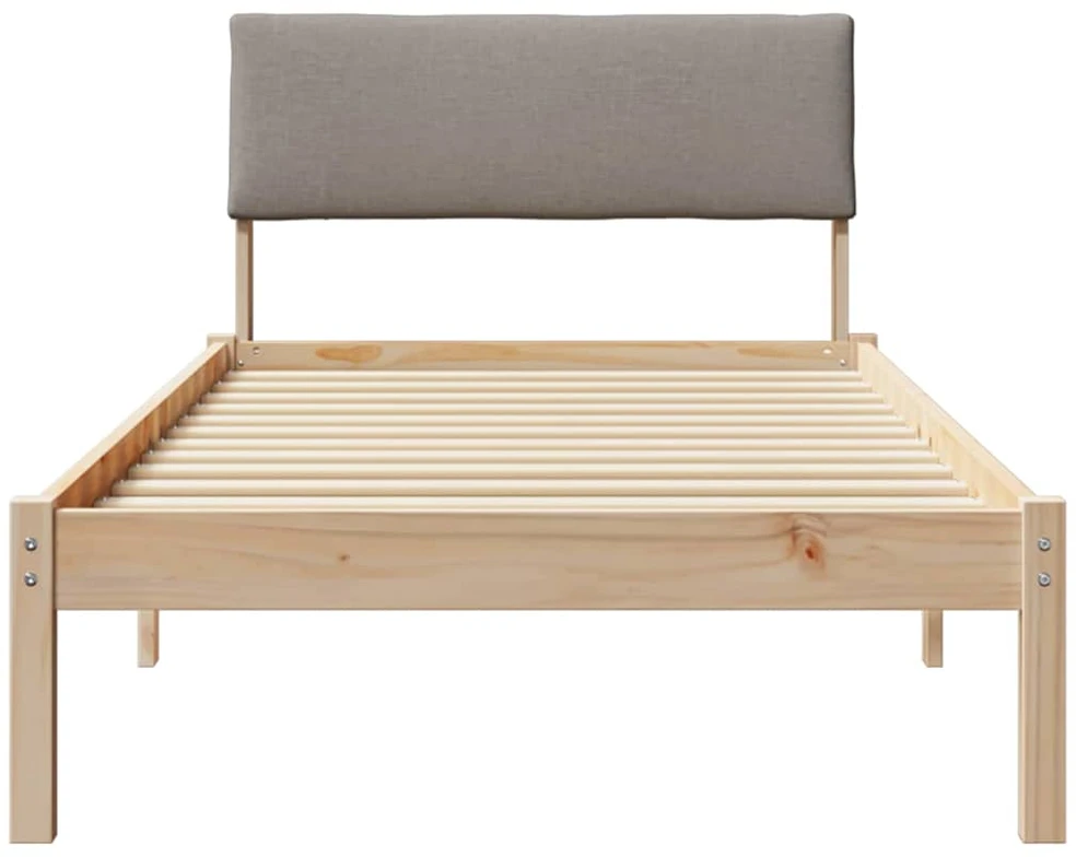 Lova Lovos rėmas Ruda ir taupe 90 x 200 cm Pušies masyvas