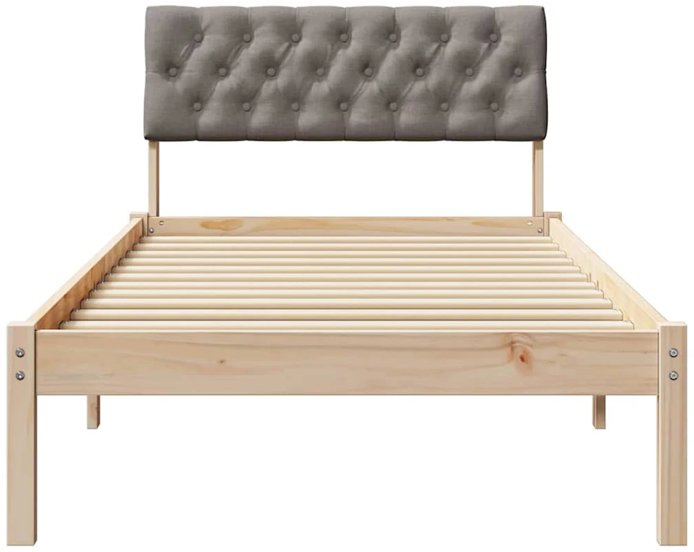 Lova Lovos rėmas Ruda ir taupe 90 x 200 cm Pušies masyvas