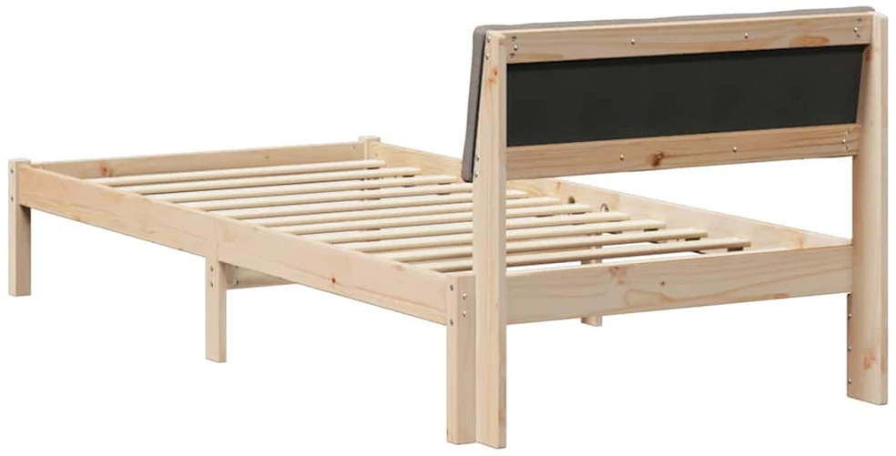 Lova Lovos rėmas Ruda ir taupe 90 x 200 cm Pušies masyvas