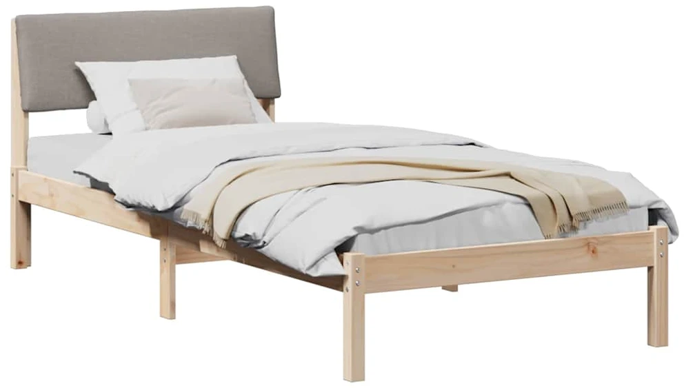 Lova Lovos rėmas Ruda ir taupe 90 x 200 cm Pušies masyvas