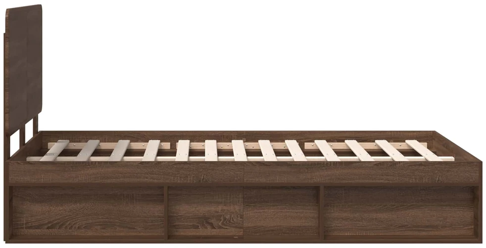 Lova Lovos rėmas Rudas ąžuolas 120 x 200 cm Kietos pušies mediena