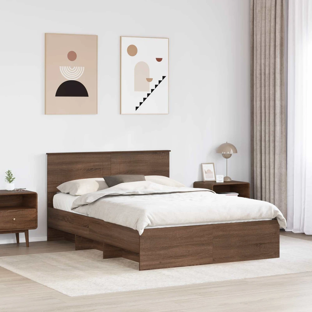 Lovos rėmas Rudas ąžuolas 150 x 200 cm Apdirbta mediena