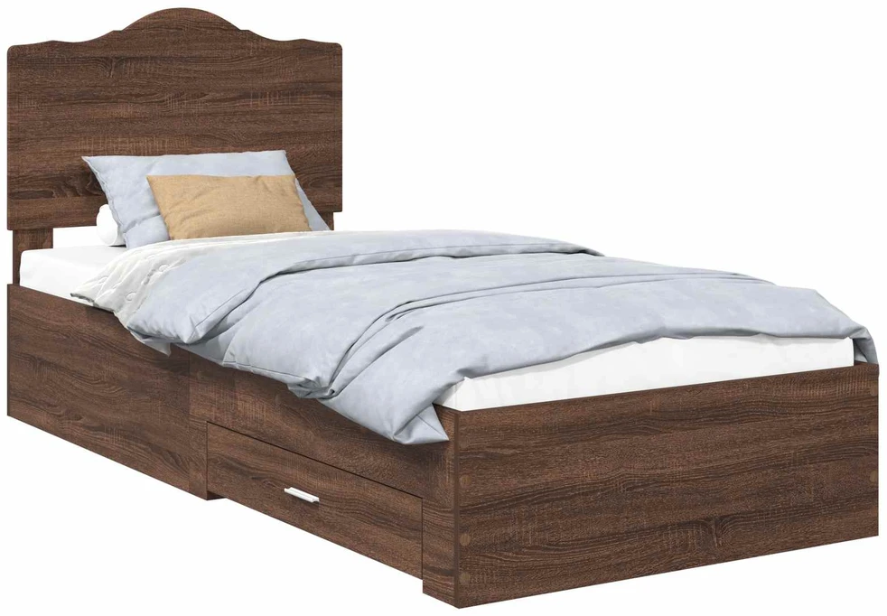 Lova Lovos rėmas Rudas ąžuolas 70 x 190 cm Apdirbta mediena