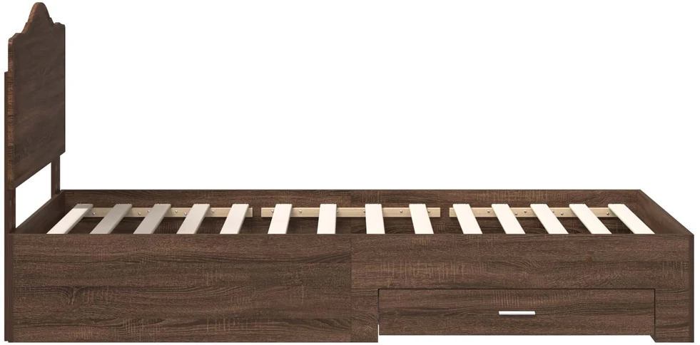 Lova Lovos rėmas Rudas ąžuolas 70 x 190 cm Apdirbta mediena