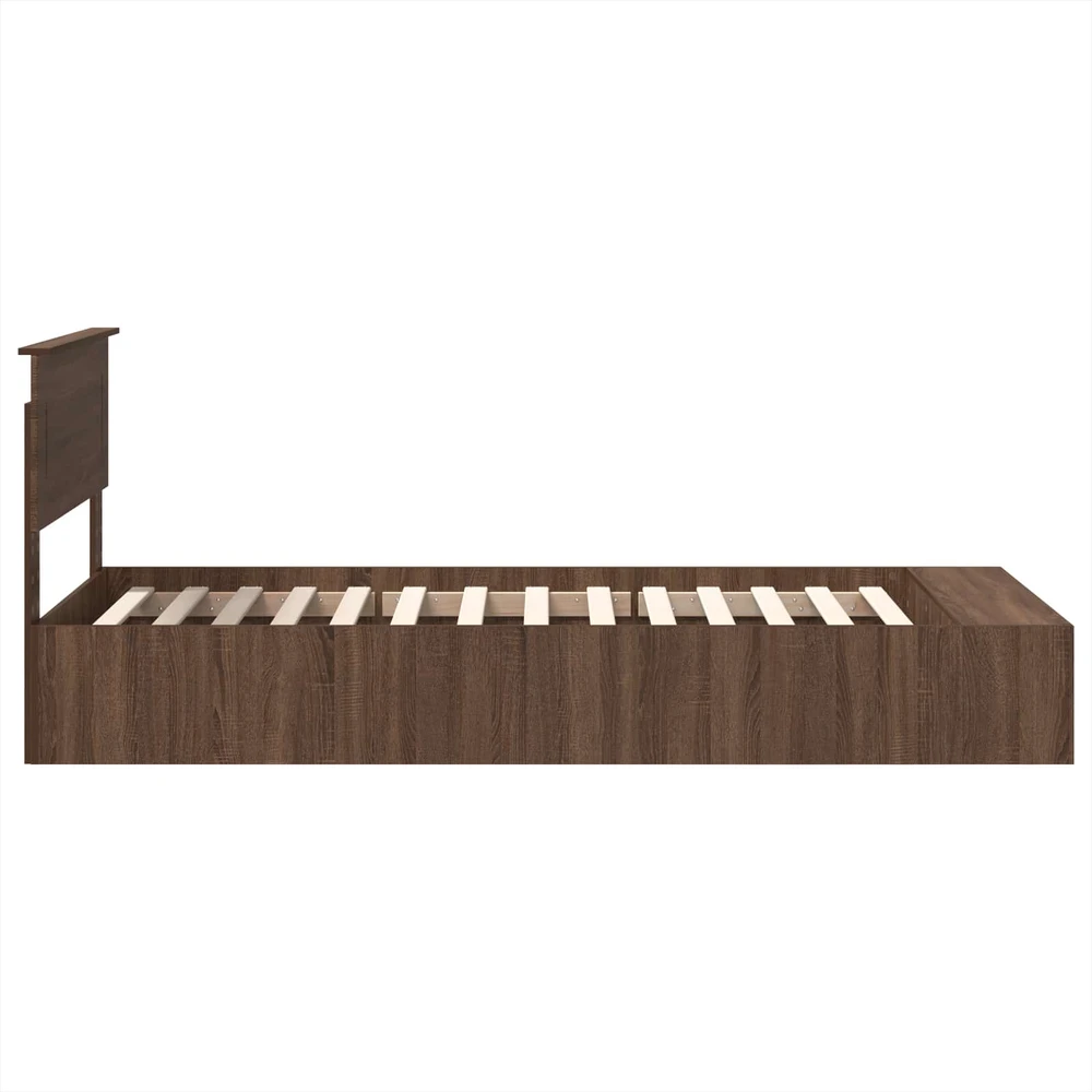 Lova Lovos rėmas Rudas ąžuolas 75 x 190 cm Apdirbta mediena