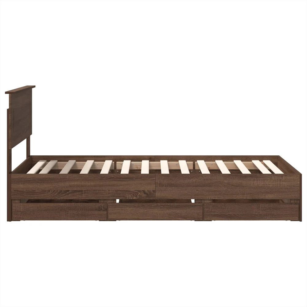 Lova Lovos rėmas Rudas ąžuolas 75 x 190 cm Inžinerinė mediena