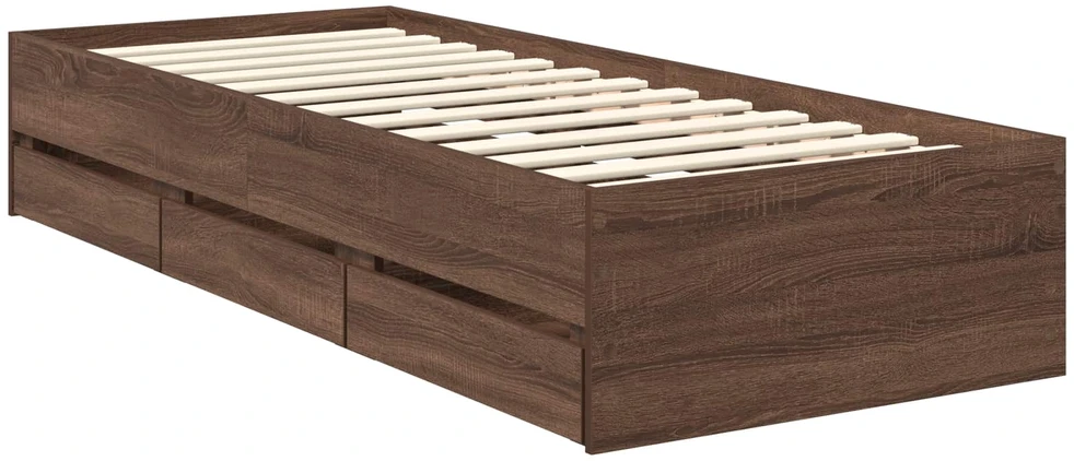 Lova Lovos rėmas Rudas ąžuolas 75 x 190 cm Inžinerinė mediena