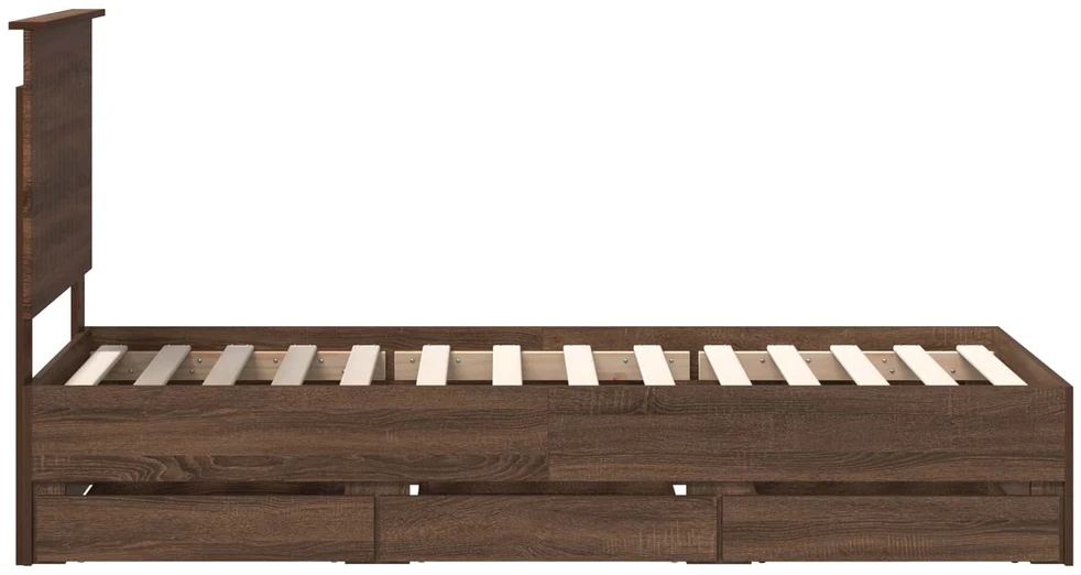 Lova Lovos rėmas Rudas ąžuolas 75 x 190 cm Inžinerinė mediena