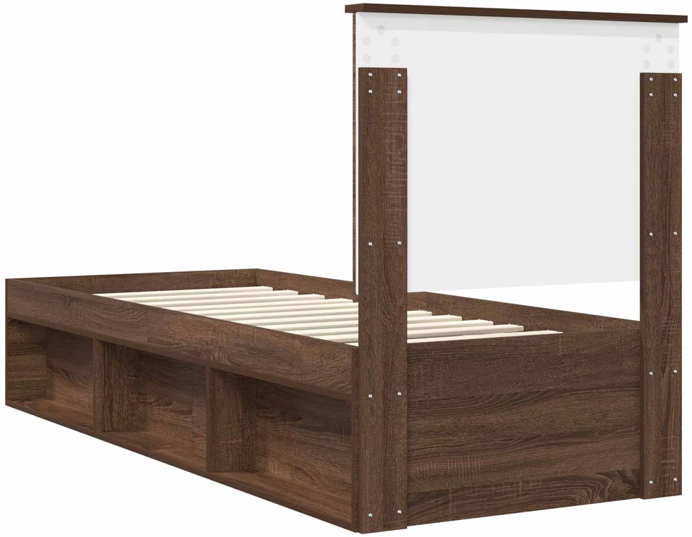 Lova Lovos rėmas Rudas ąžuolas 75 x 190 cm Kietos pušies mediena