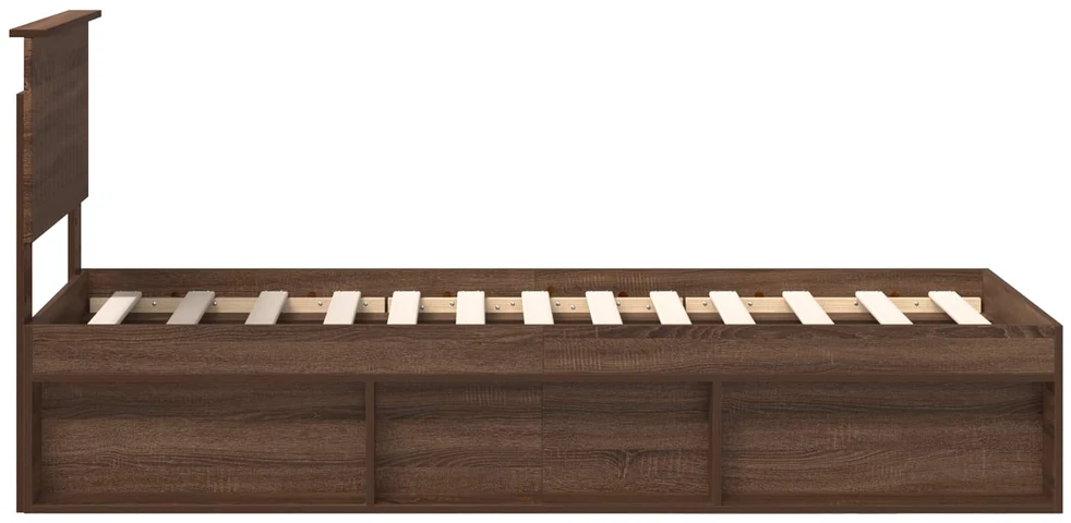 Lova Lovos rėmas Rudas ąžuolas 75 x 190 cm Kietos pušies mediena