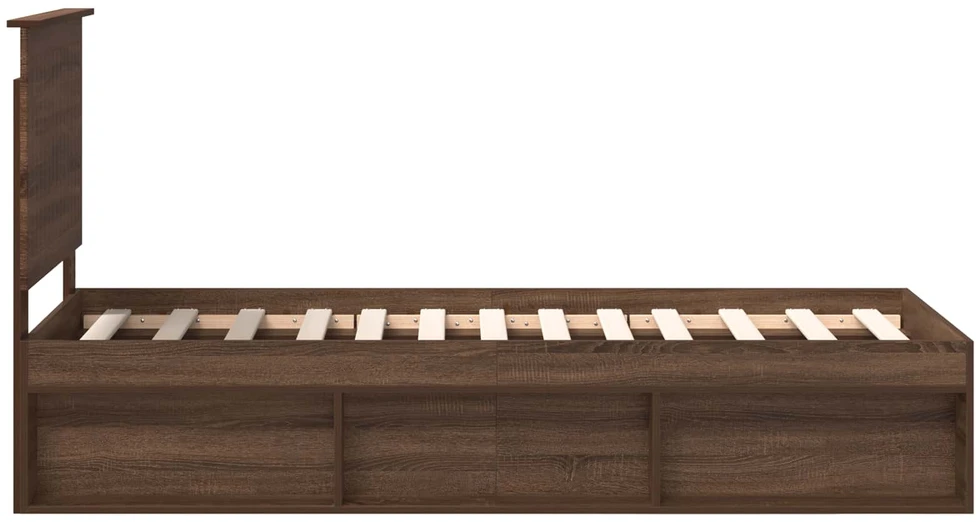 Lova Lovos rėmas Rudas ąžuolas 75 x 190 cm Kietos pušies mediena
