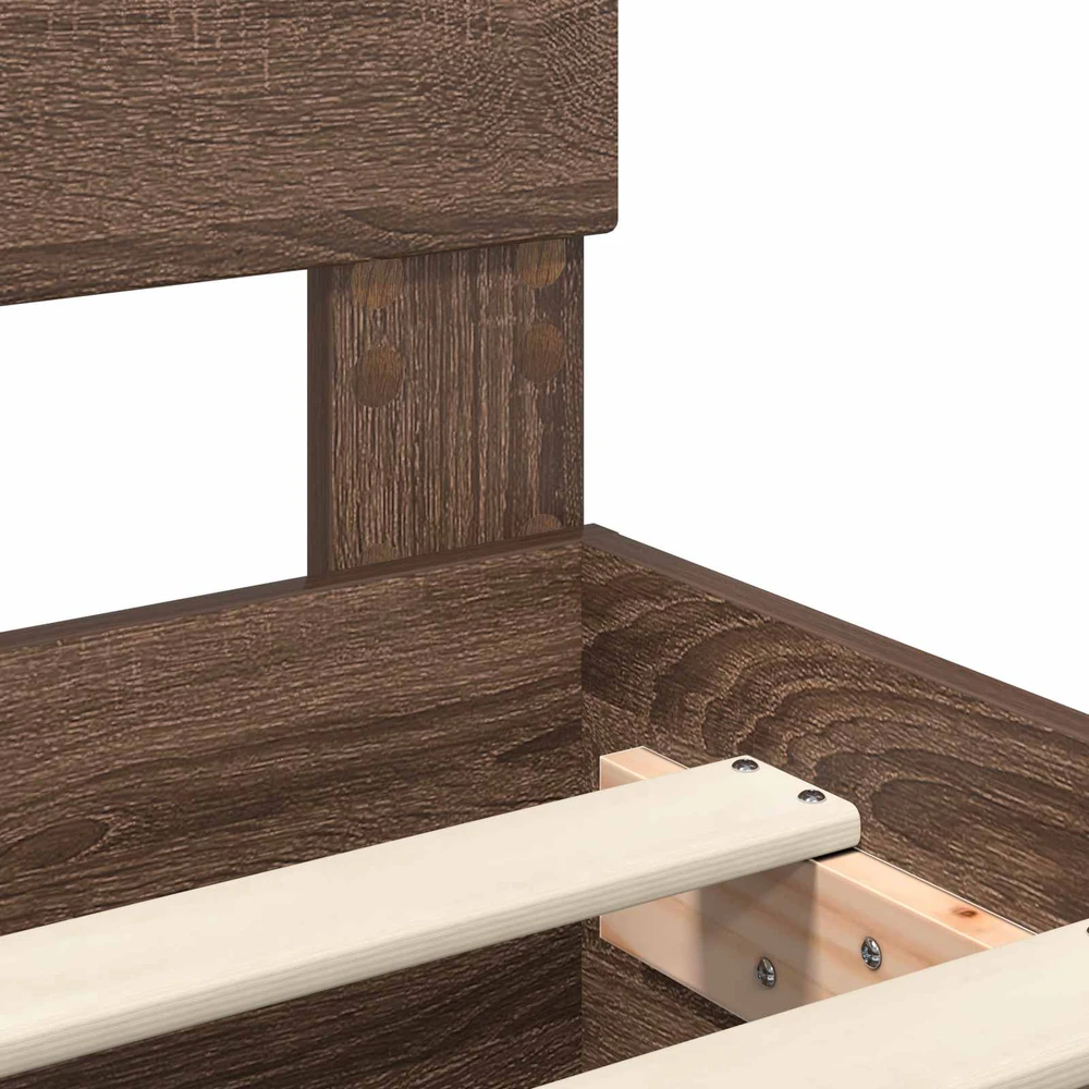 Lova Lovos rėmas Rudas ąžuolas 80 x 200 cm Apdirbta mediena