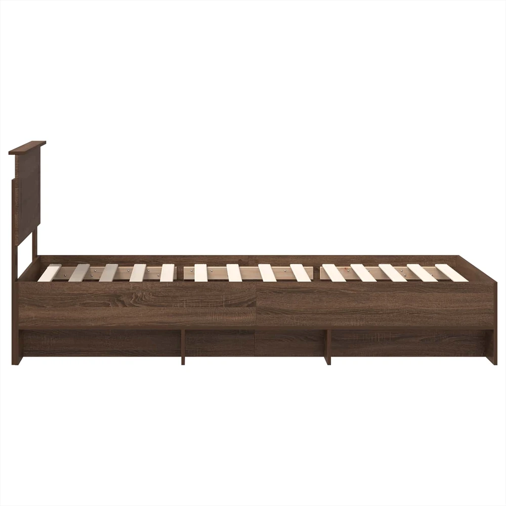 Lova Lovos rėmas Rudas ąžuolas 80 x 200 cm Apdirbta mediena