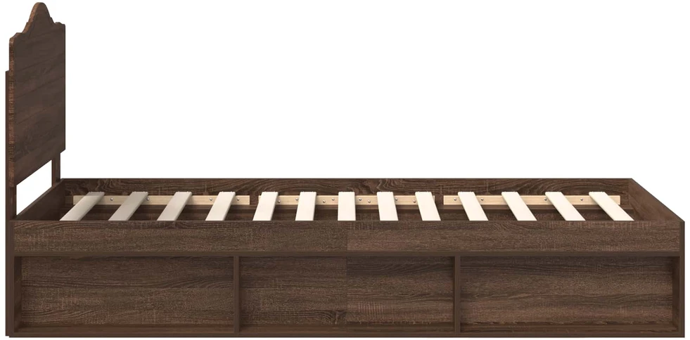 Lova Lovos rėmas Rudas ąžuolas 90 x 200 cm Kietos pušies mediena