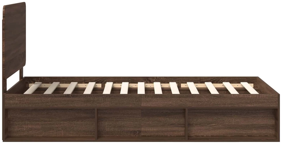 Lova Lovos rėmas Rudas ąžuolas 90 x 200 cm Kietos pušies mediena