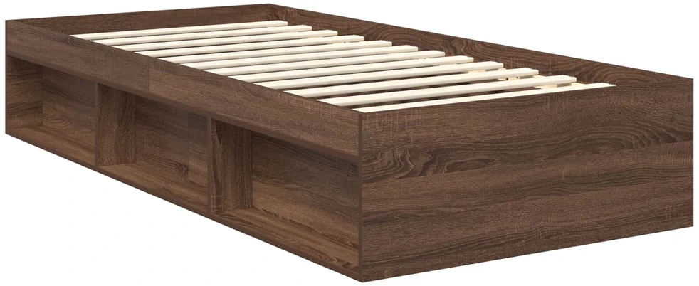 Lova Lovos rėmas Rudas ąžuolas 90 x 200 cm Kietos pušies mediena