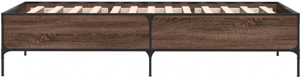 Lovos rėmas, rudas ąžuolo, 100x200cm, apdirbta mediena/metalas