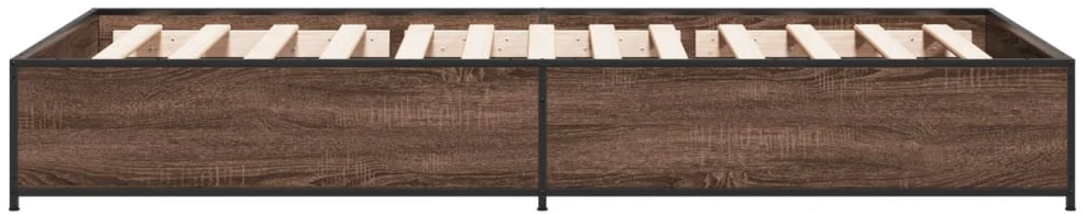Lovos rėmas, rudas ąžuolo, 100x200cm, apdirbta mediena/metalas