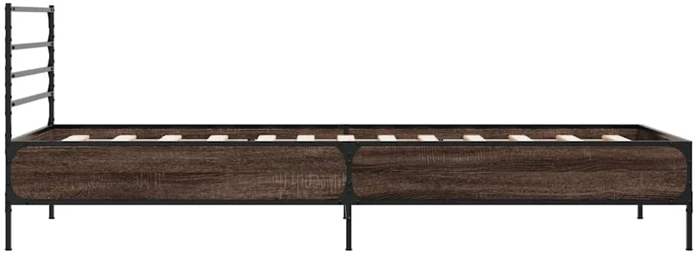 Lovos rėmas, rudas ąžuolo, 100x200cm, apdirbta mediena/metalas
