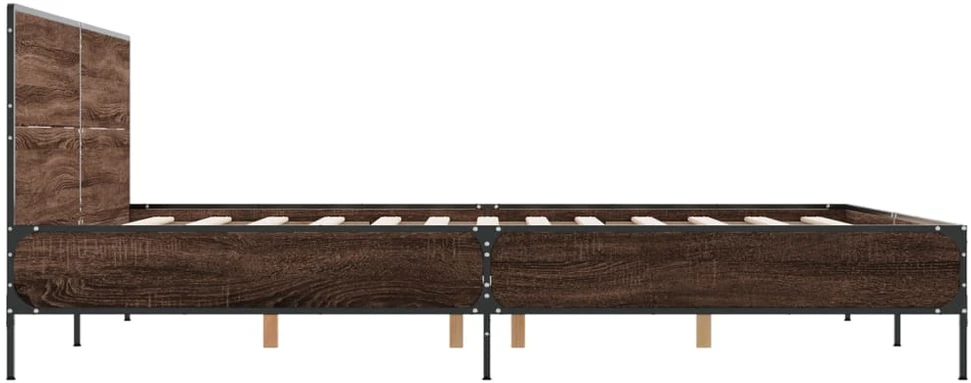 Lovos rėmas, rudas ąžuolo, 120x200cm, apdirbta mediena/metalas