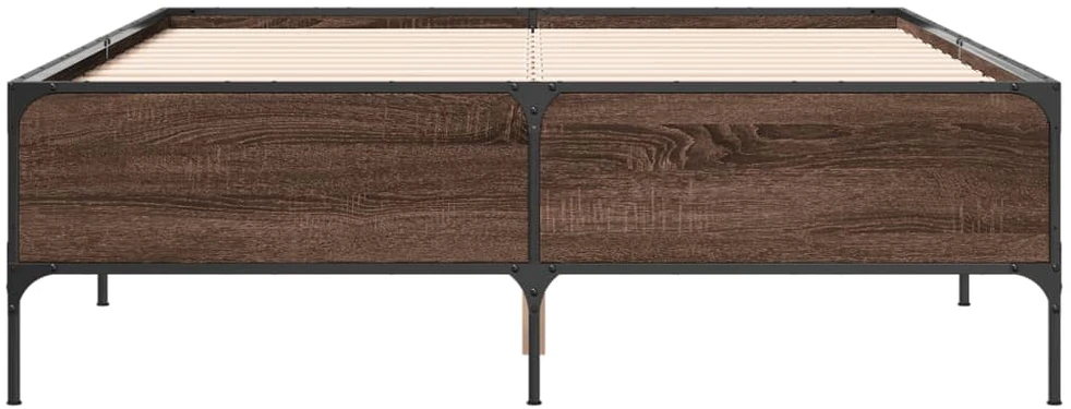 Lovos rėmas, rudas ąžuolo, 120x200cm, apdirbta mediena/metalas