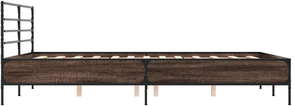 Lovos rėmas, rudas ąžuolo, 120x200cm, apdirbta mediena/metalas