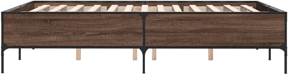 Lova Lovos rėmas, rudas ąžuolo, 135x190cm, apdirbta mediena/metalas