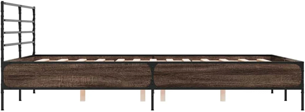 Lovos rėmas, rudas ąžuolo, 150x200cm, apdirbta mediena/metalas