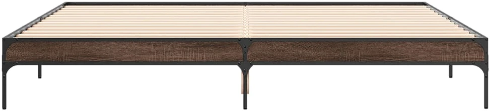 Lovos rėmas, rudas ąžuolo, 200x200cm, apdirbta mediena/metalas