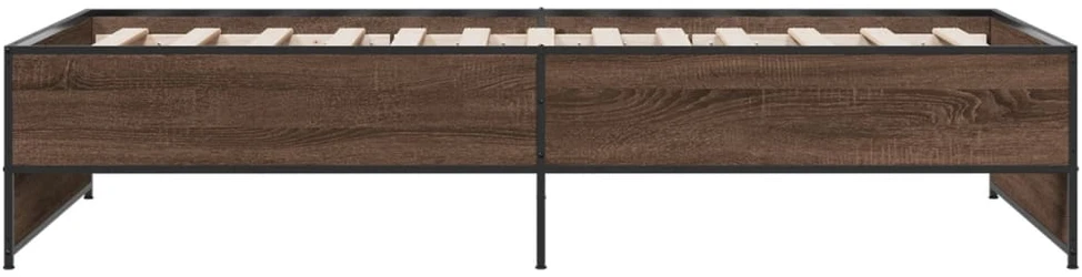 Lovos rėmas, rudas ąžuolo, 75x190cm, apdirbta mediena/metalas
