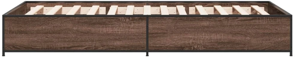 Lovos rėmas, rudas ąžuolo, 75x190cm, apdirbta mediena/metalas