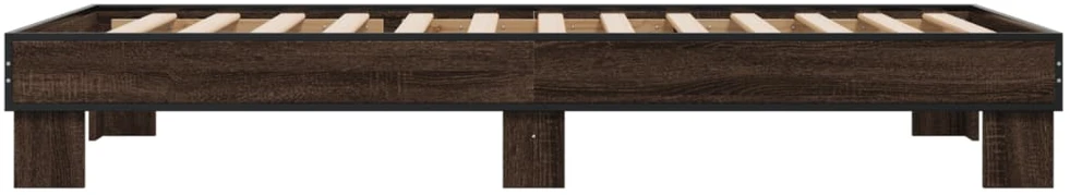 Lovos rėmas, rudas ąžuolo, 75x190cm, apdirbta mediena/metalas