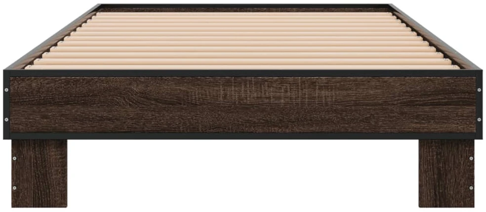 Lovos rėmas, rudas ąžuolo, 75x190cm, apdirbta mediena/metalas