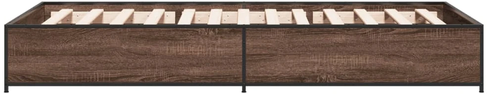 Lovos rėmas, rudas ąžuolo, 90x190cm, apdirbta mediena/metalas
