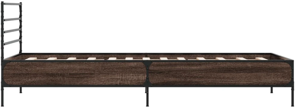 Lovos rėmas, rudas ąžuolo, 90x200cm, apdirbta mediena/metalas