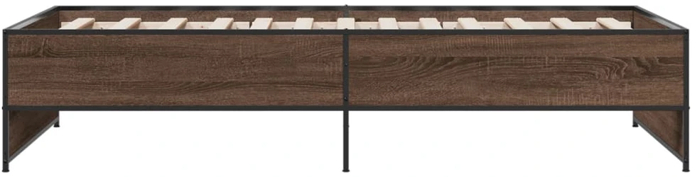 Lovos rėmas, rudas ąžuolo, 90x200cm, apdirbta mediena/metalas