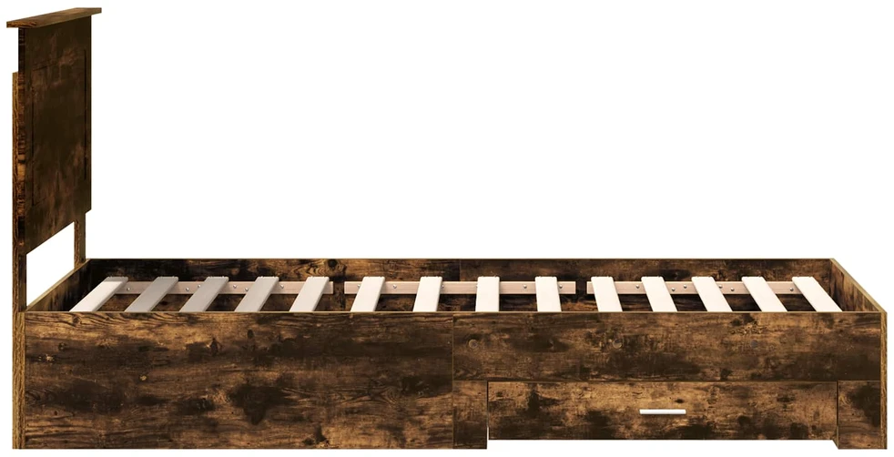 Lova Lovos rėmas Rūkyta ąžuolas 100 x 200 cm Apdirbta mediena