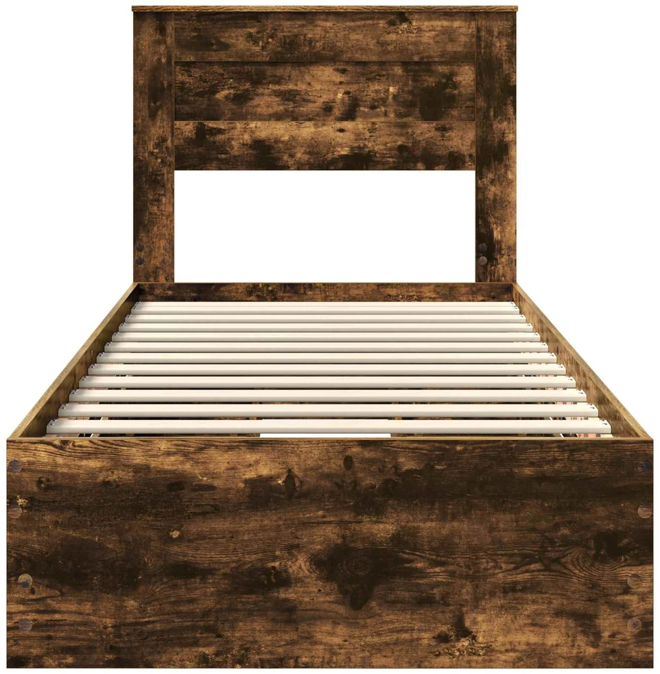 Lova Lovos rėmas Rūkyta ąžuolas 100 x 200 cm Inžinerinė mediena