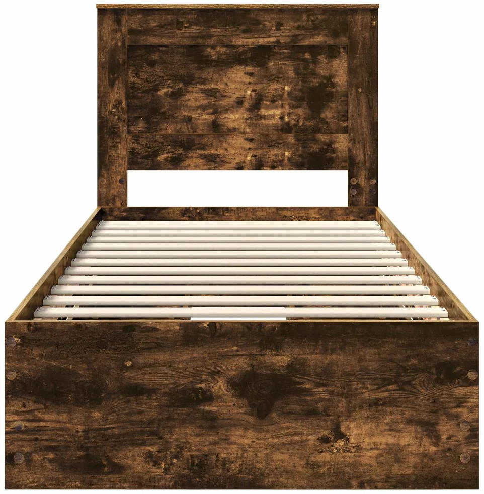 Lova Lovos rėmas Rūkyta ąžuolas 100 x 200 cm Inžinerinė mediena